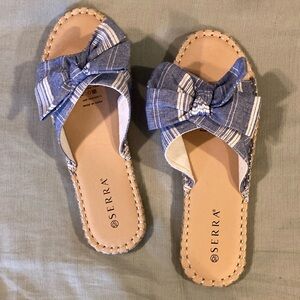 Serra Women's Blue Plaid Sandals